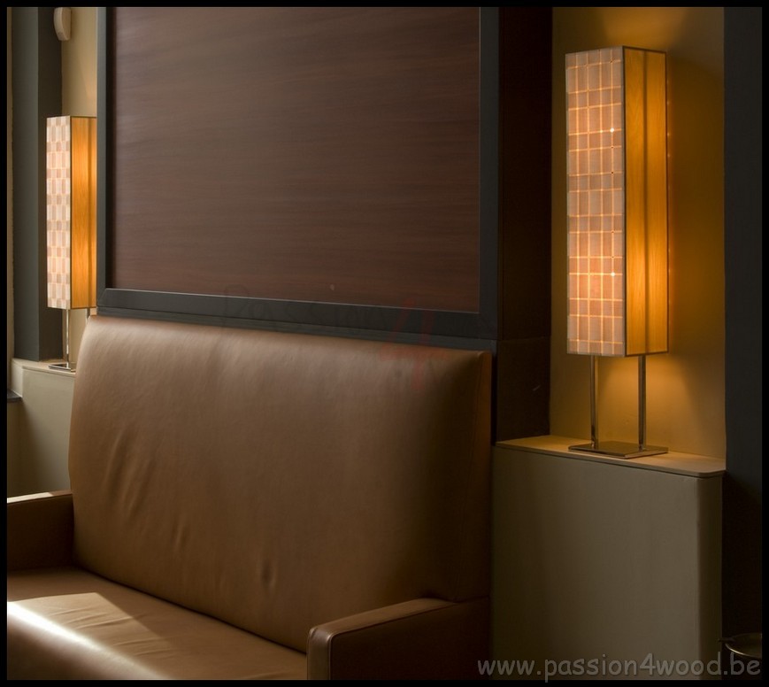 Passion 4 Wood - Small lamps in wood veneer and metal frame - Wooden design lighting in hotel Maison Merode - 11